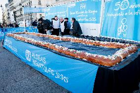 Traditional Roscón De Reyes of Aldeas Infantiles at Puerta Del Sol