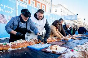 Traditional Roscón De Reyes of Aldeas Infantiles at Puerta Del Sol