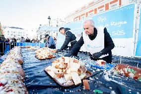 Traditional Roscón De Reyes of Aldeas Infantiles at Puerta Del Sol