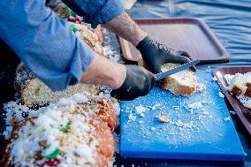 Traditional Roscón De Reyes of Aldeas Infantiles at Puerta Del Sol