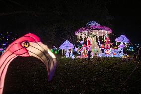 Lantern Festival At Chateau Castel Novel In Varetz - France