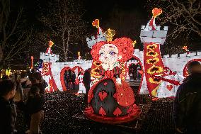 Lantern Festival At Chateau Castel Novel In Varetz - France