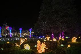 Lantern Festival At Chateau Castel Novel In Varetz - France