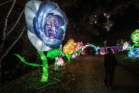 Lantern Festival At Chateau Castel Novel In Varetz - France
