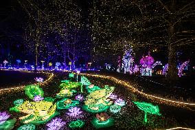 Lantern Festival At Chateau Castel Novel In Varetz - France