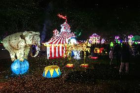 Lantern Festival At Chateau Castel Novel In Varetz - France