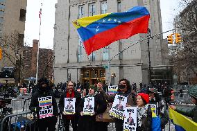 Maduro Supporters at The Federal Court - NYC