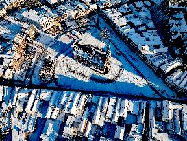Gouda Overview In The Snow - Netherlands