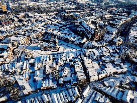 Gouda Overview In The Snow - Netherlands