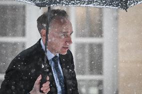 Meeting between AXA Thomas Buberl and French PM Sebastien Lecornu in Paris FA