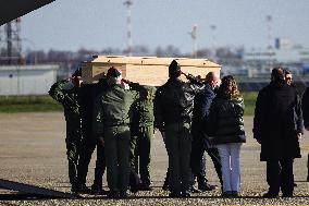 Arrival of The Bodies of Italian Victims of The New Year's Eve Fire in Crans-Montana - Milan