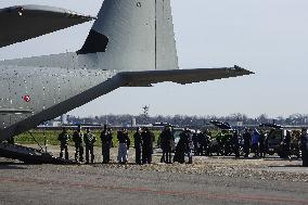 Arrival of The Bodies of Italian Victims of The New Year's Eve Fire in Crans-Montana - Milan