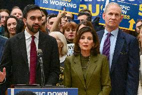 Kathy Hochul and Zohran Mamdani Joint Press Conference