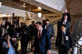 Marco Rubio Arrives to Brief Congress on Venezuela