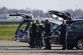 Coffins Of Crans Montana Fire Victims Arrive At Linate Airport - Milan