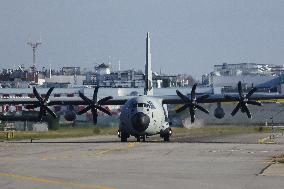 Coffins Of Crans Montana Fire Victims Arrive At Linate Airport - Milan