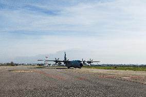 Coffins Of Crans Montana Fire Victims Arrive At Linate Airport - Milan