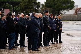 Coffins Of Crans Montana Fire Victims Arrive At Linate Airport - Milan