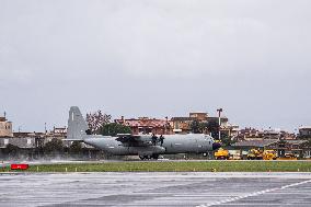 Coffins Of Crans Montana Fire Victims Arrive At Linate Airport - Milan