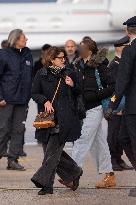 Coffins Of Crans Montana Fire Victims Arrive At Linate Airport - Milan