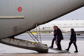 Coffins Of Crans Montana Fire Victims Arrive At Linate Airport - Milan