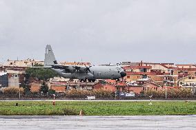 Coffins Of Crans Montana Fire Victims Arrive At Linate Airport - Milan