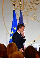 President Macron At The Traditional Epiphany Galette Ceremony - Paris