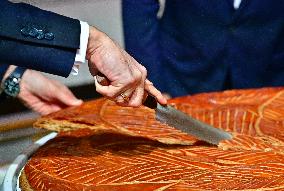 President Macron At The Traditional Epiphany Galette Ceremony - Paris
