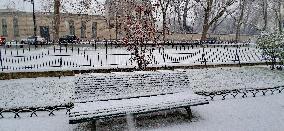 Snowfall Over Invalides and Concorde - Paris