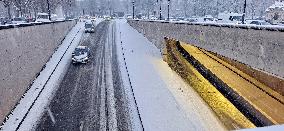 Snowfall Over Invalides and Concorde - Paris