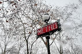 Snowfall Over Invalides and Concorde - Paris