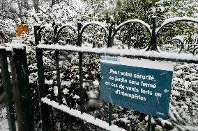 Snowfall Over Invalides and Concorde - Paris