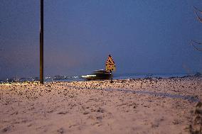 Illustration - Snowstorm Affects Traffic In Essonne - France