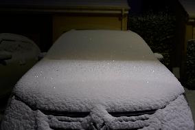 Illustration - Snowstorm Affects Traffic In Essonne - France