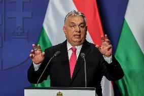 Viktor Orban At His Annual International Press Conference - Budapest