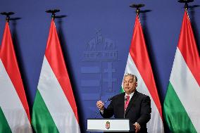 Viktor Orban At His Annual International Press Conference - Budapest