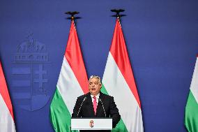 Viktor Orban At His Annual International Press Conference - Budapest