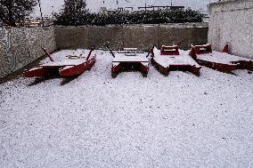 Heavy Snow Covers Beach On Epiphany - Rimini