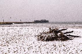Heavy Snow Covers Beach On Epiphany - Rimini