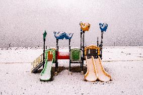 Heavy Snow Covers Beach On Epiphany - Rimini