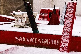 Heavy Snow Covers Beach On Epiphany - Rimini