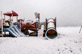 Heavy Snow Covers Beach On Epiphany - Rimini