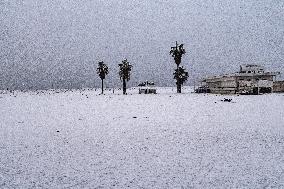 Heavy Snow Covers Beach On Epiphany - Rimini