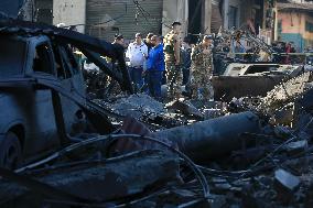 Aftermath Of Israeli Airstrike On Industrial Area Near Sidon - Lebanon