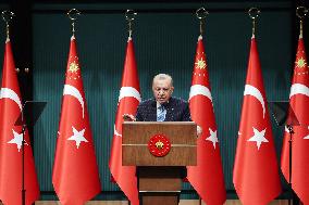 Erdogan at A Press Conference - Ankara