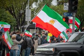 Iran Regime Opponents Protest In LA