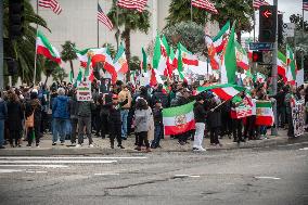 Iran Regime Opponents Protest In LA