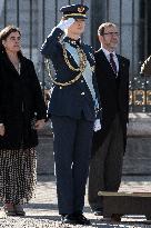 Royals At The Military Easter At The Royal Palace - Madrid