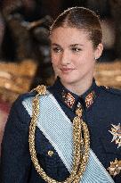 Royals At The Military Easter At The Royal Palace - Madrid