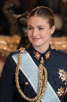 Royals At The Military Easter At The Royal Palace - Madrid